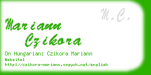 mariann czikora business card